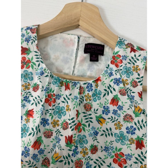 Crewcuts Liberty of London Floral Dress Girls Size 6 Sleeveless A-line Cotton - Picture 5 of 6